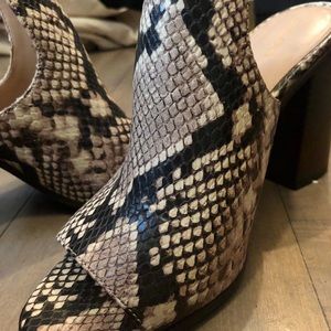 Aldo snakeskin mules Clearance